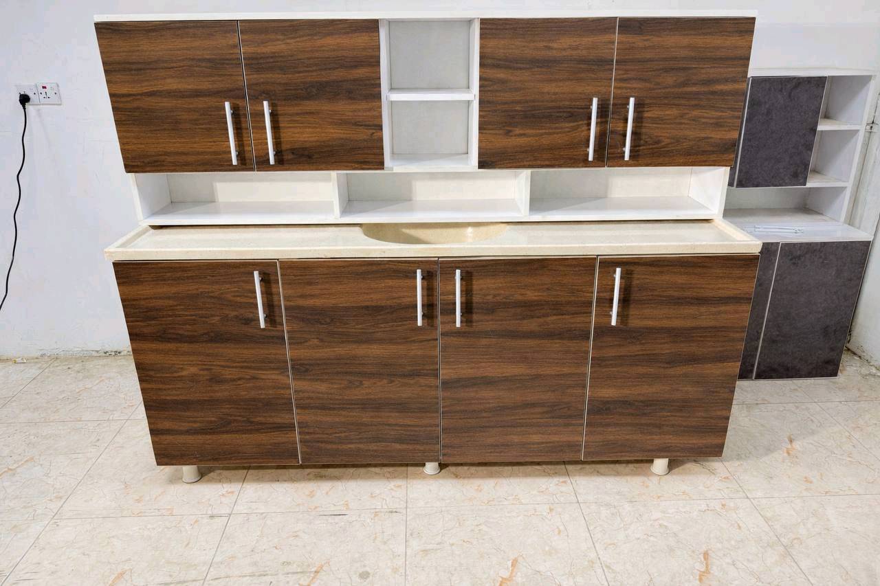 كاونتر خشبmdf قياس مترين سنك وملحق مرمر سعر 280 الف