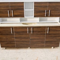 كاونتر خشبmdf قياس مترين سنك وملحق مرمر سعر 280 الف