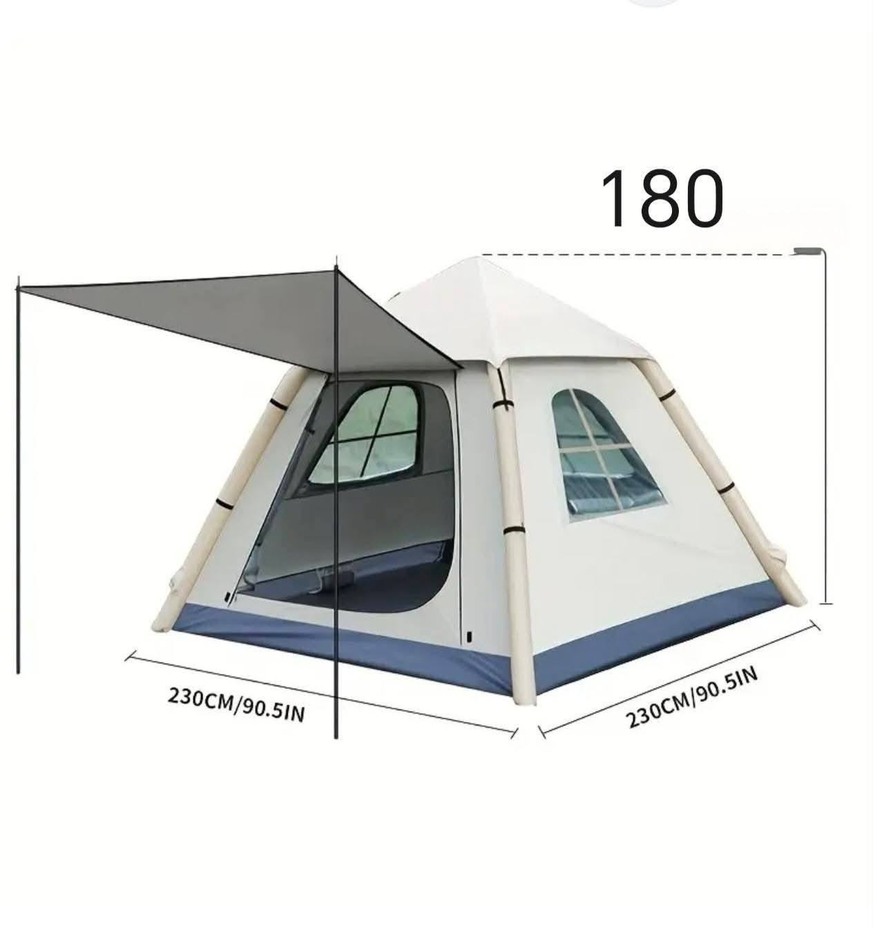 السعر ب 125 الف ⛺⛺⛺🌿
خيمة نفخ ⛺تتسع  بين 3 إلى 6 أشخاص، وتأتي مع مظلة أمامية ممتدة (أو شرفة) توفر ظلاً إضافياً وحماية من أشعة الشمس والأمطار.⛺⛺⛺🌳
 قماش أكسفورد المتين (مثل 400D) مع طبقات مقاومة للماء وحماية من الأشعة فوق البنفسجية (UPF 50+).


**إذا كنت صاحب هذا الإعلان وتريد حذفه لأي سبب، رجاءا أرسل رسالة إلى الدعم الفني**