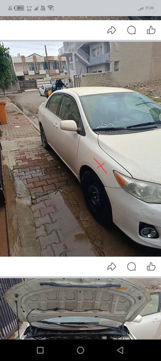 السلام عليكم كورله ١١ وارد كندي صدر امامي خلفي جديد كير محرك نضيف دفتر بانزين بيها سياره مالت جناي جامرلغ الامامي بس رش  بدون دواخل  تحويل مباشر اتصال ***********
