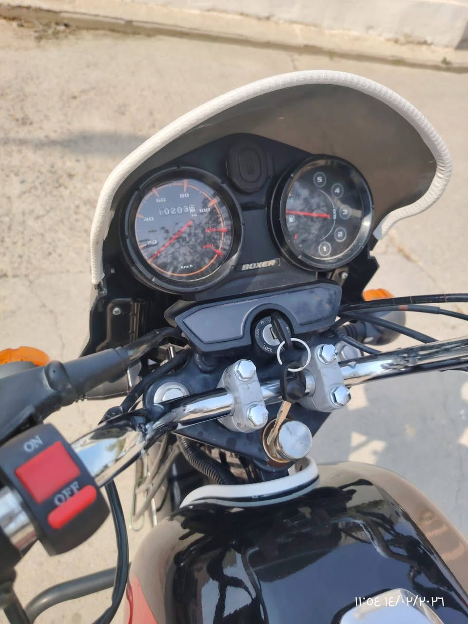 السلام عليكم دراجة بوكسر موديل 2023 رقم نكليزي تحويل ثاني يوم كفالة عامة دراجة كلش نظيفة مثل ما موضح بصورة *********** بيع مستعجل ديالى تقاطع القدس
