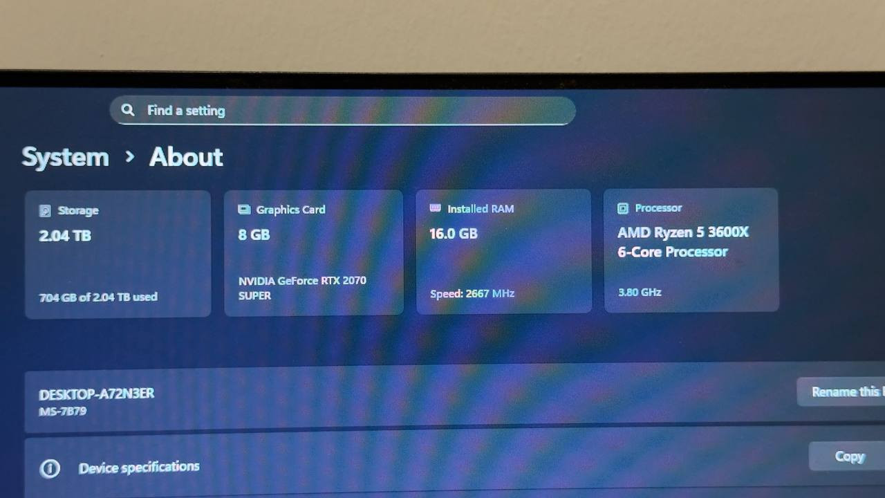 السلام عليكم
حاسبة للبيع جاهزة وكاملة 

Rtx 2070 super msi duke 
Ryzen 5 3600x
Xpg 2x8 ddr4
P.s evga 700w
Hdd 2tb
وياها شاشة 144hz 1ms ips 
نظيفة كلشي ما بيها

وكيبورد ريد دراكون 
ويوبي اس مكزما 1500
كلشي شغال 

السعر متضمن كلشي ٩٠٠ الف  
مكاني بغداد


**إذا كنت صاحب هذا الإعلان وتريد حذفه لأي سبب، رجاءا أرسل رسالة إلى الدعم الفني**