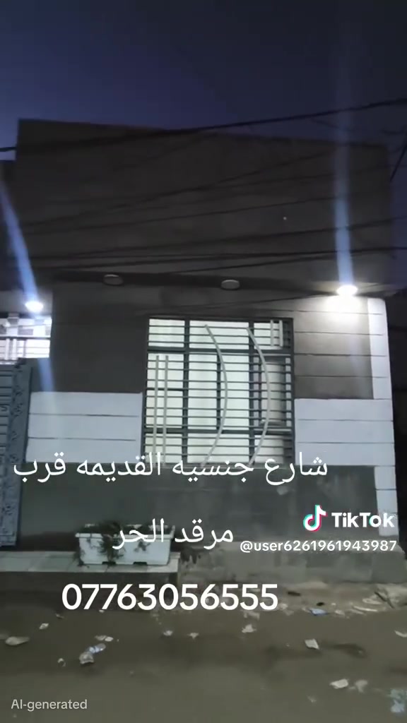 السلام عليكم 
دار للبيع مساحة ١٠٠ متر ركن واجهة ٨ متر والنزال ١٢ متر 
منطقة سكنية منظمة يبعد عن مرقد الحر ٥٠٠ متر 
طابو زراعي سند ٢٥ اقرار محكمة مشمول بالتطويب 
طابق واحد بناء طابوق حديث ازارة سيراميك ١٢٠ سم.
سقف كونكريت 
يتكون من (صالة، استقبال، غرفة نوم، مطبخ، صحيات خارجية وداخلية ،غرفة صغيرة للاطفال، مخزن حديد في السطح)
مكانه في الحر / حي سومر الثاني / شارع الجنسية القديمة
لا ايجار لا رهن لا اقساط 
للتفاصيل اكثر عن السعر عالخاص او واتساب ***********
