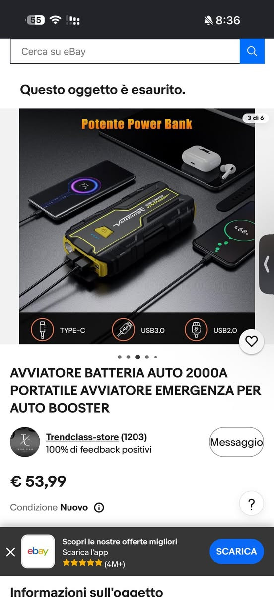 جطل سياره للطوارئ 2000A. يشغل حتى 8 سلندر.
عملاق. وقوي.
بي اكثر من استخدما باور بنك للتلفون. او.
لايت. والاستخدام الأساسي. جطل. سياره. يتحمل. -20. و.
سعره. 45 الف. والتوصيل مجاني. لكل المجافضات. السعر ثابت


**إذا كنت صاحب هذا الإعلان وتريد حذفه لأي سبب، رجاءا أرسل رسالة إلى الدعم الفني**