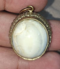 قلادة نحاس • حجر طبيعي • ٥ قطع