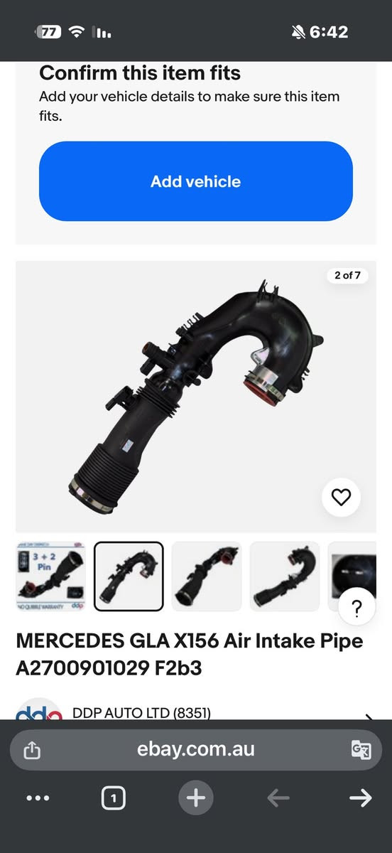 خرطوم شحن الهواء) لمحركات السيارات، ويشيع استخدامه في بعض طرازات مرسيدس-بنز.
نوع القطعة: خرطوم إدخال هواء المحرك.
الاستخدام: يعمل على توصيل الهواء إلى المحرك لضمان كفاءة الاحتراق والتهوية الموثوقة.
التوافق: متوافق مع مجموعة واسعة من موديلات مرسيدس مثل الفئة A، الفئة B، CLA، و GLA.
السعر 30 الف


**إذا كنت صاحب هذا الإعلان وتريد حذفه لأي سبب، رجاءا أرسل رسالة إلى الدعم الفني**