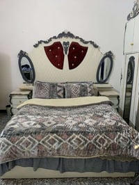 غرفة نوم خشب عراقي بتصميم تركي 7 قطع سعر مليون و 125 بيها مجال بسيط مك...