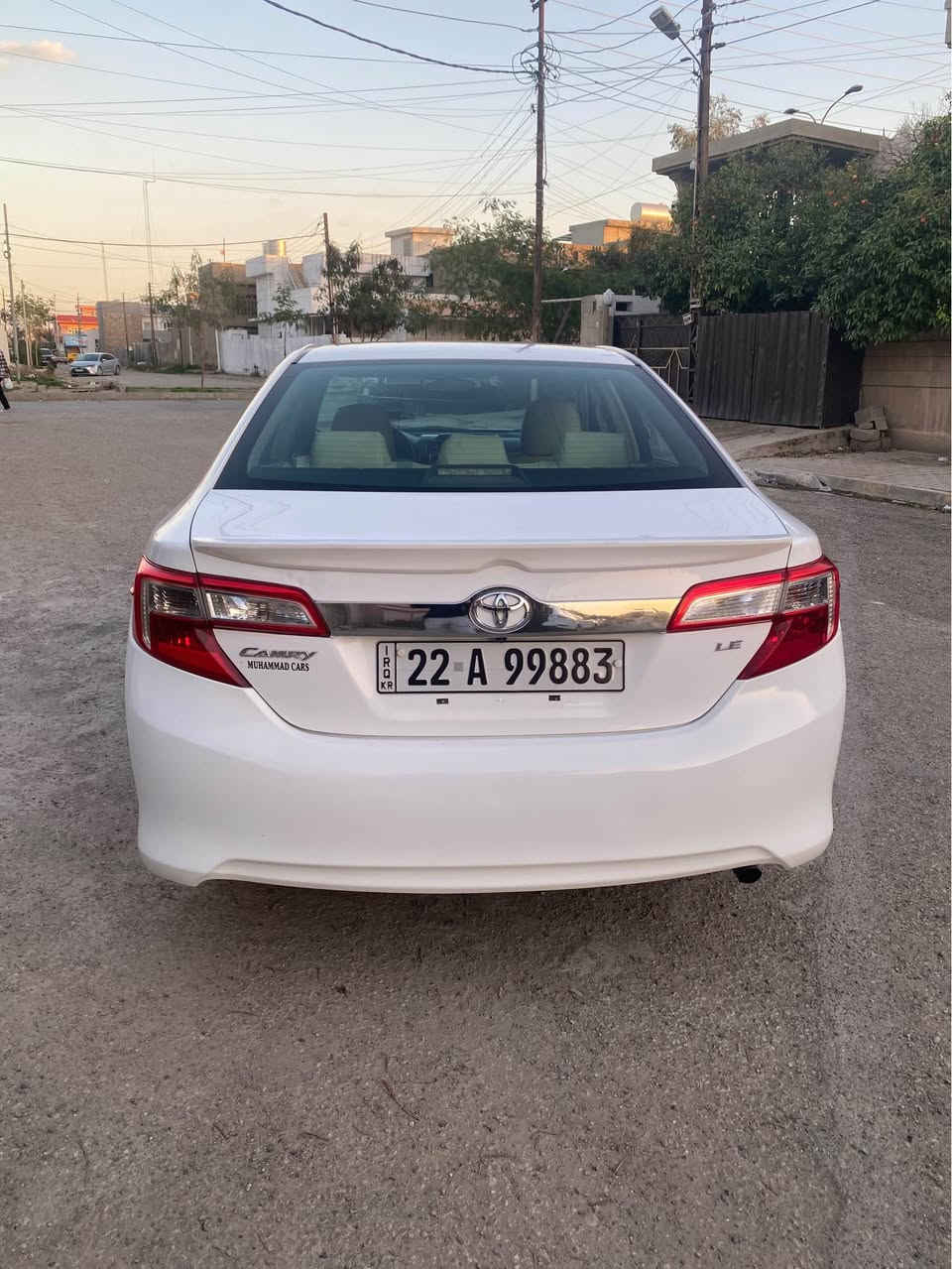 سلام عليكم 
سيارة كامري موديل ٢٠١٣ رقم اربيل للبيع 
سيارة بسمي شرط تحويل ثاني يوم
سنويه جديد لحد ٢٠٢٩  
مواصفات سيارة LE
كشن كهربائي 
تثبت سرعه 
محرك وكير شرط فحص 👌
حادث بيه باب خلفي سائق ١٠ سنتم تعديل بارد 
صندوق تعديل بارد ٤ سنتم كلش خفيف 
تايرات جديد لوك 👌
تخم امامي او خلفي جديد كلش اي عيب ما بي
٤ جام كهربائي خلي عل D وتوكل 
سعره ١٥٨ وبي مجال للطيبين 
رقم موبايل 
*********** كركوك, العراق
