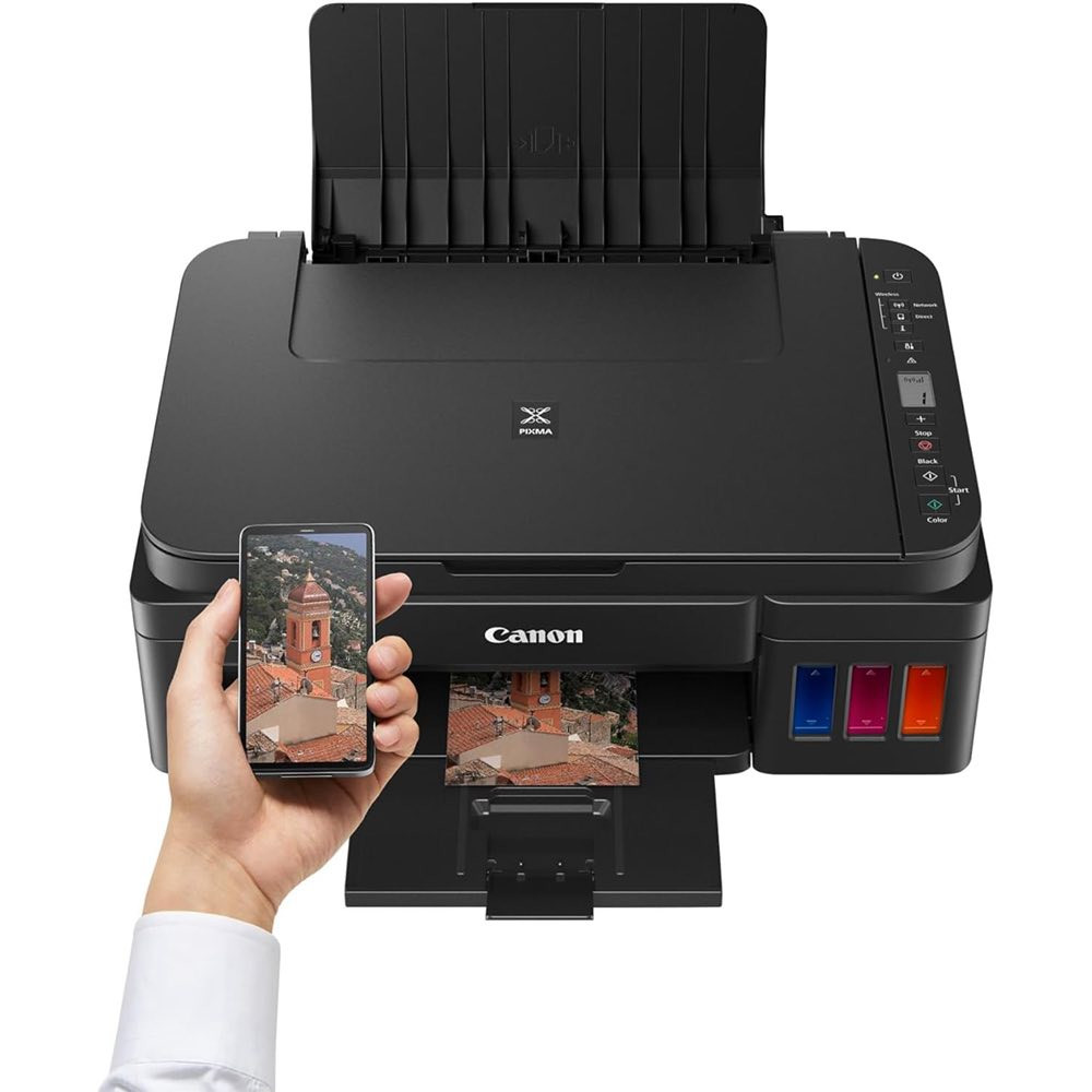 السلام عليكم
#للبيع 

#طابعة CANON PIXMA G3410

🖨️ طابعة لاسلكية متعددة الوظائف (طباعة – نسخ – مسح ضوئي)
💧 نظام خزان حبر قابل لإعادة التعبئة
🖤 سعة الطباعة:
• الأسود: 6000 صفحة
• الألوان: 7000 صفحة

📱 تعمل مع: Windows – iPhone – Android

💰 السعر: 160 ألف وبيه مجال بسيط 

🛑الطابعة مستخدمة يومين فقط جديدية يعيني فقط كسر باكيت🆕 
📞 للمراسلة او الاتصال ***********
