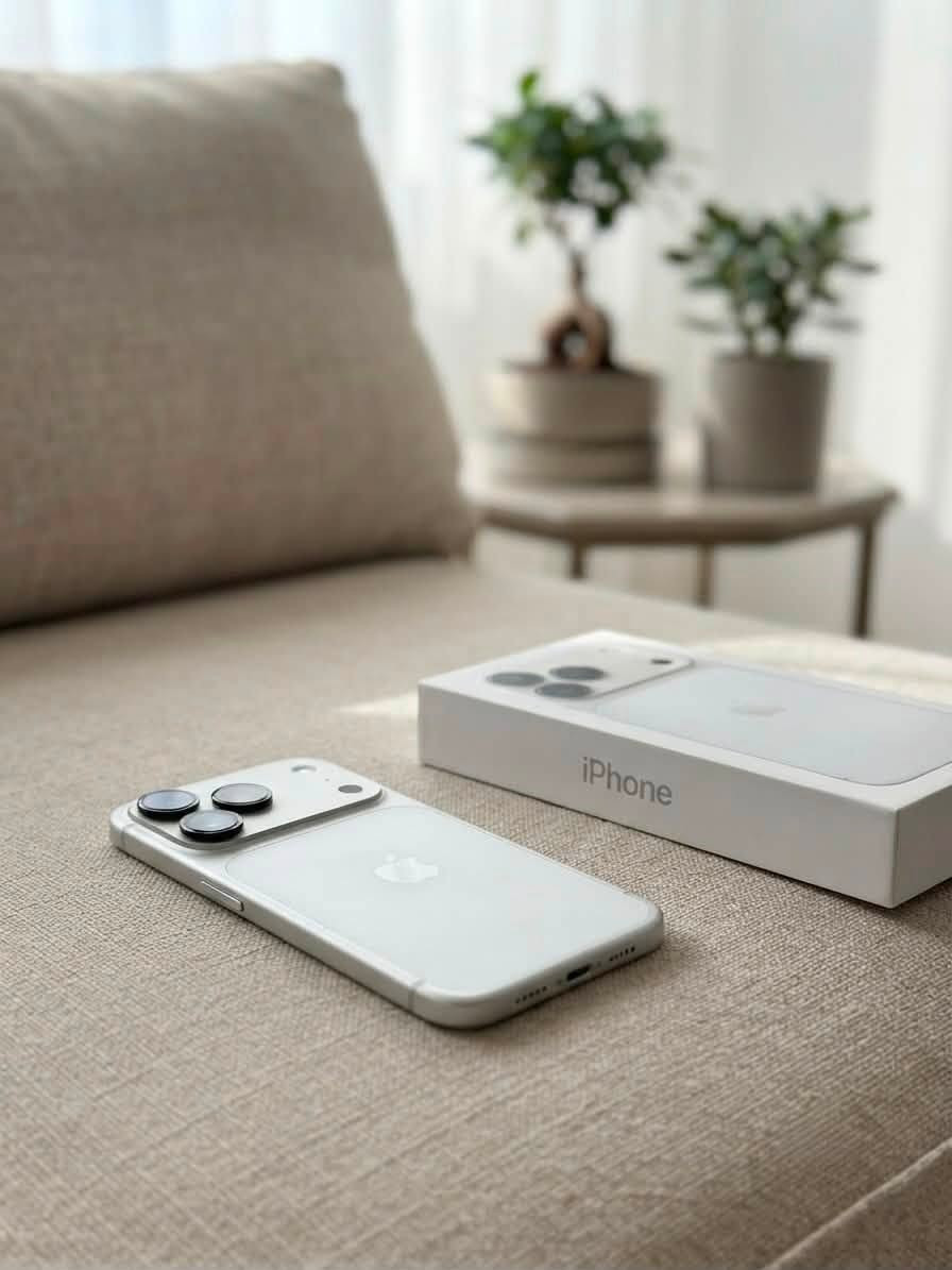ايفون (17pro max) 
♛  . اللـون سـلفر / ابيض ◻️
✧ . شـريحة فـعلـية (  ZA/A  )✔️
✧ . بطـارية .-  98% اليـوم نزلت 🔋
✧ .الذاكرة - 256G -
✧ . النضـافة 100% ✨
✧ . بعـده داخل الضمـان ✔️
✦ . السـعر   1,790   وبـيي مجـال 
☏ .***********
