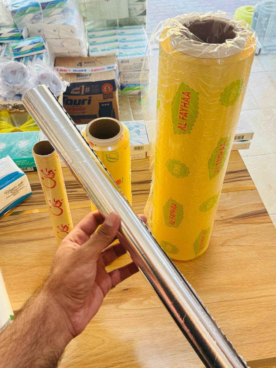 توفر نايلون الطعام الشفاف بأحجام وأنواع  مختلفة ورق الزبدة 🥟🫔سلفون مطبخ 🌯 
كل هذا وأكثر في جملة ومفرد الزهراء (عليها السلام)

📍سوق الأمام عون مجاور أزياء كريم مقابل محل انشائية عبود 

📞*********** واتساب
