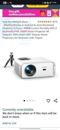 🔥جهاز العرض الداتا شو WiMiUS P63 🔥 🔥 يتميز بدقة أصلية تبلغ 1080 تدعم 4...