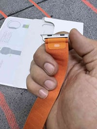 سير ساعه ابل الترا المميز قياس 49 لون برتقالي نظافه 99‎%‎ مع ملحقاته م...