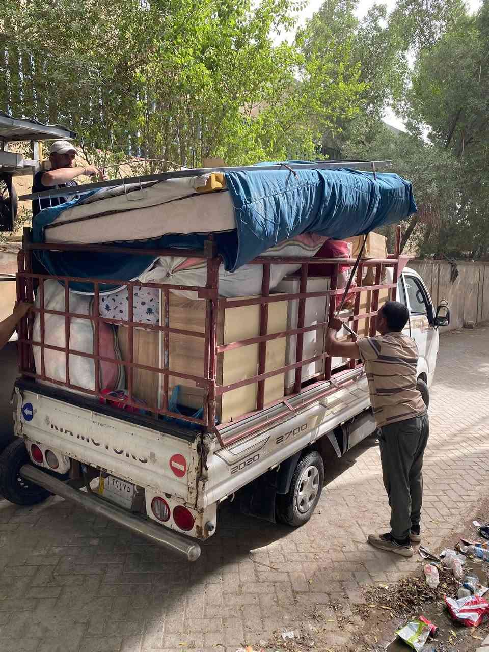 السلام عليكم🙋‍♂️ زبائننا الكرام
***********
*********** اتصال/ *يوجدلدينا كيا حمل لنقل الأثاث داخل وخارج بغداد وبسمايه وجميع المحافظات🌎🧿وبأسعار مناسبا 💸💸💸💸
*********** اتصال/ ويانه كلشي سهل باذن الله ***********
 من نقل الاثاث العام 🌹والتحويلات من بيت💚الى بيت* اخر 🏘️ 💒🏯🏯🏯🏯🏯
ومن بغداد الى المحافظات او بالعكس
 توجد سيارات (كيا بنگو/🚛/) وكادر كامل من العمال الموهوبين في حمل الاثاث الاتصال على الرقام التالية ***********☎️***********☎️
