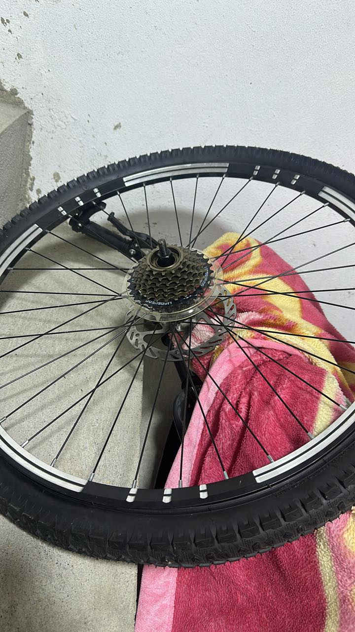 السلام عليكم بايسكل  ماركت  BDF   البايسكل ما مستعمل جديد اثناء التحميل البايسكل بيه ضررر خفيف يم البايدار موضح بالصوره التاير موجوده بس يرادلها جوب  جديد  البايسكل سعره قفل 135 مكاني المزارع الثالثه ***********
