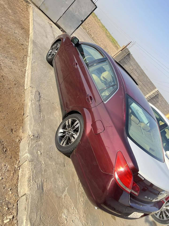 السلام عليكم من رخصة الادمن للبيع تيوتا افلون وارد امريكي موديل 2008 السيارة محرك السيارة3500غرفة السيارة جديدة تبريد تدفئة كلهة شغالة تخم تاير جدد بدون صوت رواجز  بيهة قطعة صبغ جاملغ السايق اثر شخوط فقط جامرلغ واحد الايسر مال السايق السعر118 وبيهة مجال العنوان بغداد سونار مرفق مع الصور 
***********

***********
