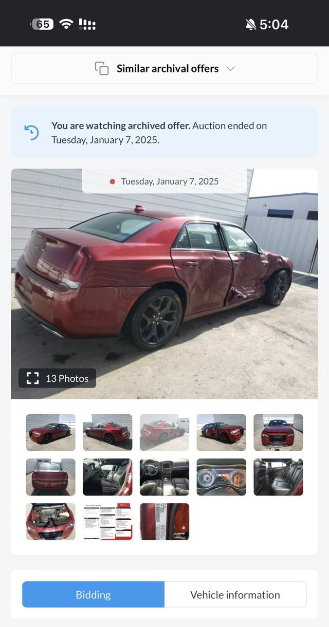 كرايسلر 300 S
300 S 
موديل 2021
دخول ضباط 
ماشيه 42 الف ميل 
حادث جانبي مثل ما موضح والبابين مبدلات بلادي 
ويل 20  تاير جديد 
منظومه زينون كامله 
السياره كلش نظيفه 
رقم بغداد 
العنوان بغداد الدوره 
***********

