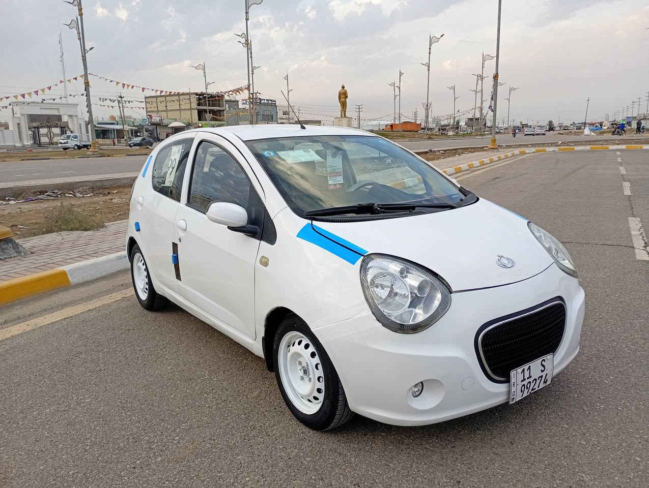 السلام عليكم للبيع باندا السيارة حلوه مابيها نقص برغي السيارة صبغ عام بدون ضرر تغير لون من برتقالي الا ابيض رقم بغداد جديد سنويه جديدة هزه السعر 43 بيها مجال عنوان الموقع واسط الصويرة فلكه الزعيم ***********
