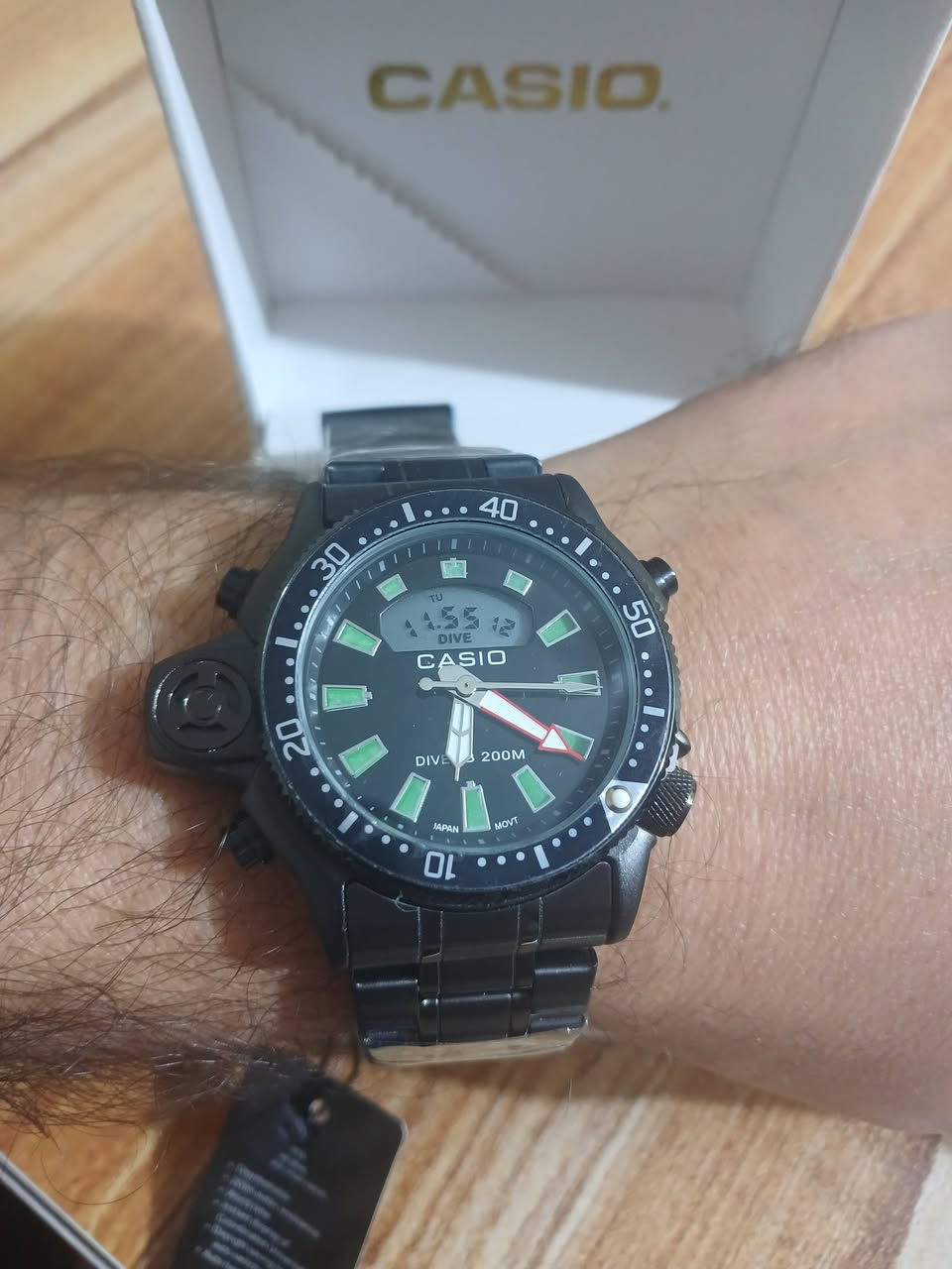 كاسيو باله دبل تايم  طلعتلي بهذا الشكل  قطعه نادره الرنك دوار وزن ثقيل مع علبه اصليه الميل فسفوري إضاءة في الليل بالعافيه الي ياخذها
يوجود توصيل باب بيتك 

 27 الف مع التوصيل بيه مجال للشراي


**إذا كنت صاحب هذا الإعلان وتريد حذفه لأي سبب، رجاءا أرسل رسالة إلى الدعم الفني**