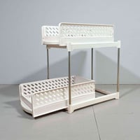 رف تخزين بطبقتين • أعمدة معدنية • ٢٦×٣٧×٤٤سم