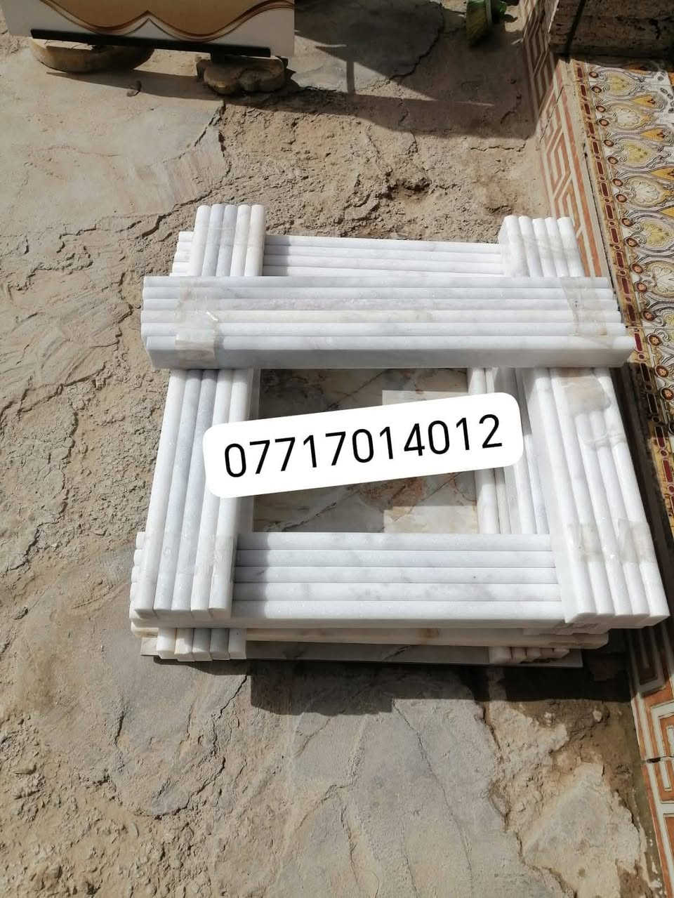 مرمر روز  ايراني قياس 30في60 السمك اثنين سانتيم 
السعر 14 الف يوجد توصيل لكل محافظات العراق
 كوبلن قياس 5في70 سمك ٣سانتيم سعر المتر ٢.٠٠٠ دينار  
بايات طول متر ١٦ الف طول ١٢٠ سعر ١٧ الف 
 الاتصال***********//***********
