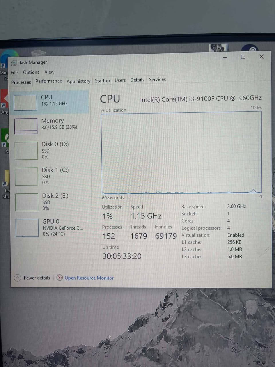:المعالج :i3-9100f
NVIDIA GeForce GTX 1060 6GB :كرت الشاشة *
16GB DDR4 2400MHZ :الرام *
* التخزين:
* SSD Kingston 240GB (النظام)
* SSD Lexar NS100 1TB
* SSD Samsung 128GB
Thermaltake Smart Series 700W :مزود الطاقة *
مكاني الامين الثانيه 
*********** بغداد, العراق
