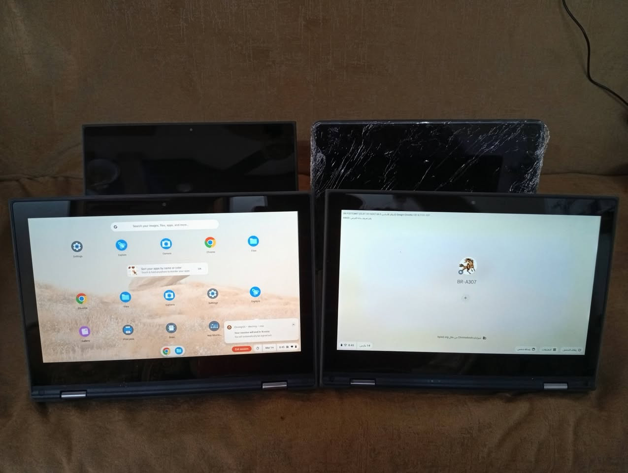 لابتوبات عدد 4جدا نضاف  نضام اندرويد لمس قلاب  ذاكرة 32 سعر القطعة 50الف يوجد توصيل


**إذا كنت صاحب هذا الإعلان وتريد حذفه لأي سبب، رجاءا أرسل رسالة إلى الدعم الفني**