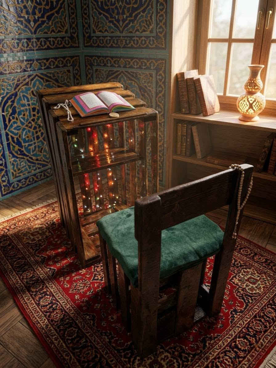 كرسي صلاة خشب طبيعي
صنع يدوي 
من صنعنا
 قوي يتحمل وزن ٢٠٠ كيلو
مكوّن من قطعتين، بيه رف لحفظ القرآن، وإنارة داخلية مريحة. والكرسي يدخل داخل مكان السجود حتى ما ياخذ مساحة.

السعر ٧٥ و التوصيل مجاني لجميع المحافظات


**إذا كنت صاحب هذا الإعلان وتريد حذفه لأي سبب، رجاءا أرسل رسالة إلى الدعم الفني**