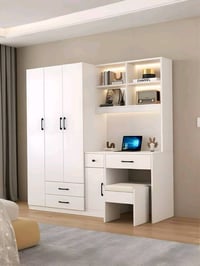 موديل حديث ومُختلف ، كنتور مع ميز مكتبي 😍🤍   خشب سميك وثقيل   العمق 50...