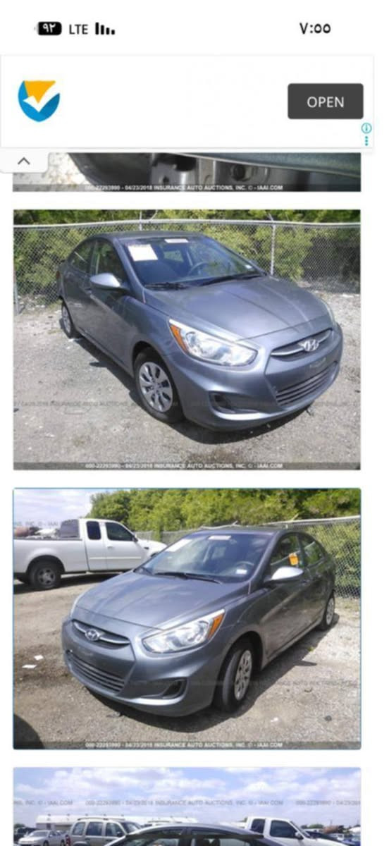 هيونداي اكسنت 2017 امريكي 
حادث مثل ما موضح بالصوره والسونار 
محرك 1600 حداية جديده تخم تايرات جديد 
دوشمه جديد ادامه جديده
شاشة وكاميرا خلفيه جديد 
محرك كير خير من الله 
رقم بغداد انكليزي 

🛑 السعر 100

مكان بسمايا
اببع تحويل ثاني يوم ما ابيع وكاله

رقم 
‭***********
