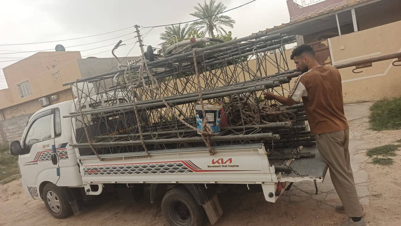 تم بعون الله توصيخ برجهم توفر حديد ابو ال 45 وبال 35 ورباعي توصيل موجود لكافه المحافظات متوفر كادر لتنصيب وفتح الابراج ونقل شغلنا في كافه المحافظات *********** واتساب موجود على هذا الرقم 🔩🔧🪛⚒️🔨📞🛻💪
