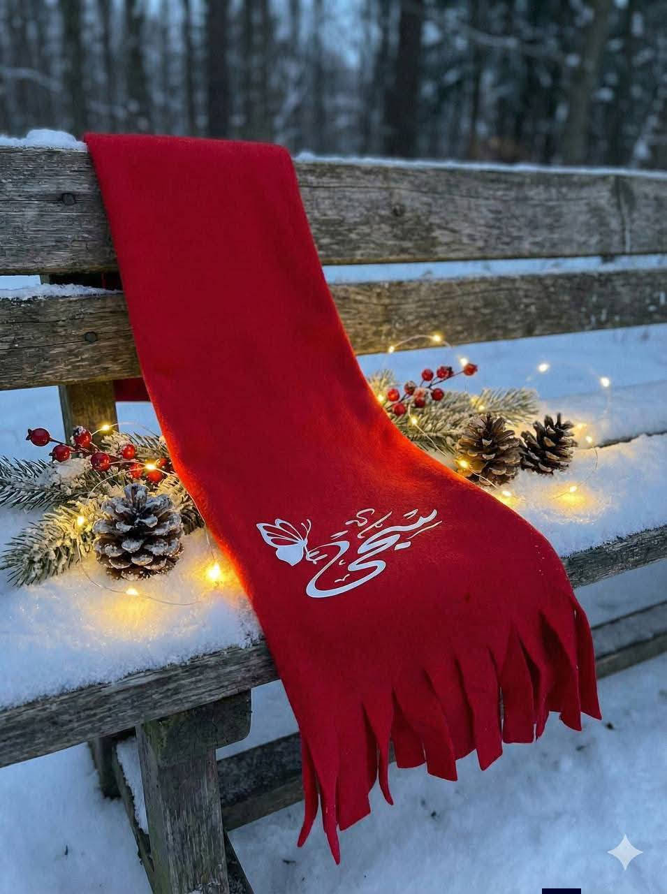 وشاح ميكاسا الأحمر يرفرف هيل
وعليه اسم اسمج مكتوب بخيط أصيل

مو بس وشاح… هذا وعد وعمر
ذكرى تحضن ذكرى، ولون الدم أحمر

لفّته على روحي قبل لا يكون عالكَتف
وصار الاسم بيه نبض، وصار القلب يعترف

إذا هبّت رياح الفقد ما يطيح
يبقى الوشاح شاهد… والحب ما يضيع

توفر طباعة الاسم حسب الطلب 😍 
وشاح ميكاسا باللون الاحمر 

تثبيت الحجز يكون بعربون 5 د رصيد اسيا ‼️

السعر 18الف مع الطباعة✨😍

توصيل جميع المحافظات 4 الاف

للحجز المراسلة واتساب ***********
