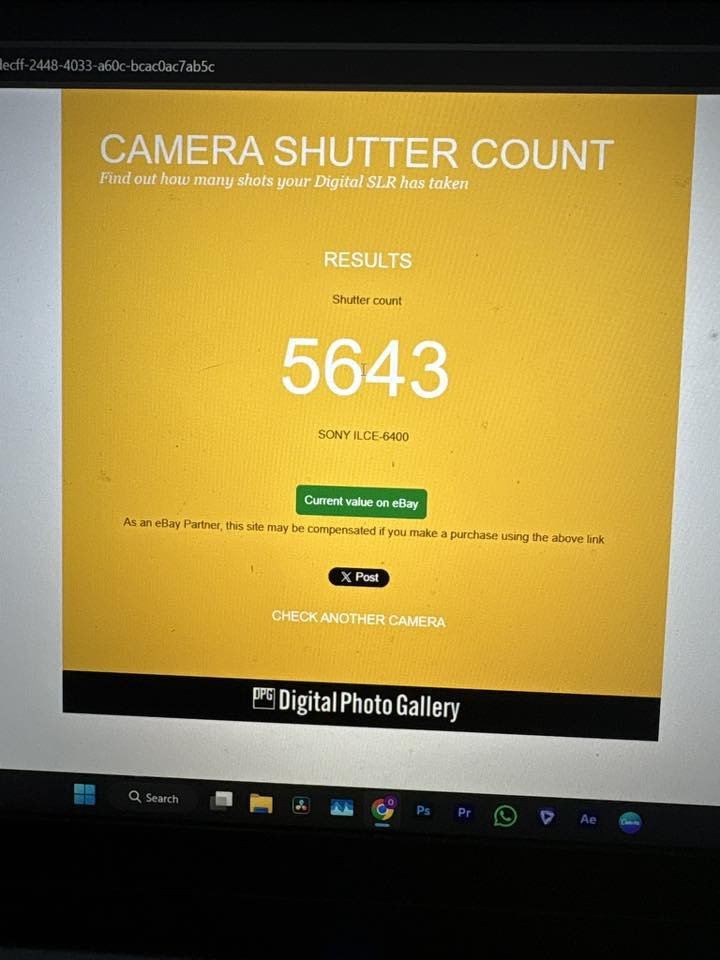 كاميرا سونى ٦٤٠٠ حالة زيور  shutter 5640
معها العلبه iبتاعتها


**إذا كنت صاحب هذا الإعلان وتريد حذفه لأي سبب، رجاءا أرسل رسالة إلى الدعم الفني**