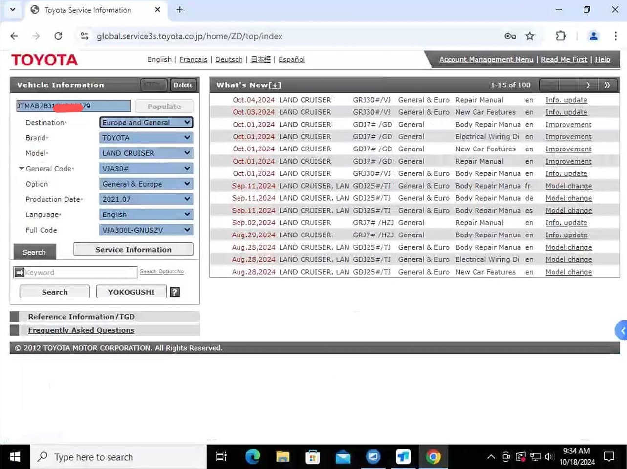 Toyota / Lexus Repair Manual  Online Account 
Toyota /Lexus GTS and GTS+ Online Account 
Toyota EPC Software Install Online 

Contact WhatsApp :  +8615215513140 
WhatsApp Group: https://chat.whatsapp.com/E4zxvU9t1Yr87Wzfz9X7li
Channel: https://whatsapp.com/channel/0029VaAmPG905MUYDA47zv18/782
Follow Page: https://www.facebook.com/chinadiagnosis
Join Group: https://www.facebook.com/groups/diagnosticscanner


**إذا كنت صاحب هذا الإعلان وتريد حذفه لأي سبب، رجاءا أرسل رسالة إلى الدعم الفني**