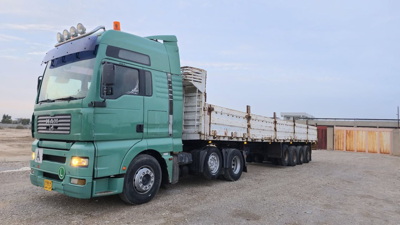 للبيع تريله مان موديل2005/السعر153$
محرك460بم ونوزل/كيراوتماتيك/سنكل امامي/رقم سليمانيه شرط التحويل/مكينه كير اكسل كفاله/قماره مكفوله من الصبغ 
عربانه حداديه 4محاور جوانب متحركه..مرسمه علسياره بسنويه
تخم تاير.راس وعرباه/سياره جاهزه علشغل.ماتصرف عليهه الف..
تبريد+ثلاجه/شاصي مكفول راس وعربانه/***********د
***********ديالى كنعان معرض الزهيري.
