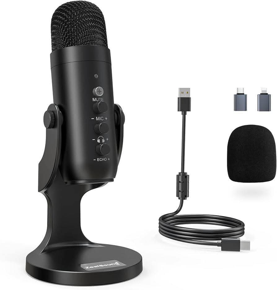 السلام عليكم
المنتج هو ميكروفون مكثف استوديو ZealSound، وتحديداً موديل K66، وهو مصمم للبث المباشر وتسجيلات الصوت. 

يتميز الميكروفون بوجود كارت صوت مدمج، مما يتيح توصيله مباشرة بالهواتف، أجهزة الكمبيوتر، وأجهزة الألعاب مثل PS4/PS5. 

يحتوي على تقنية إلغاء الضوضاء الذكية لتوفير صوت واضح، بالإضافة إلى مخرج سماعة رأس للمراقبة المباشرة دون تأخير. 

يأتي مع حامل معدني متين (Tripod) لثباته على المكتب أثناء الاستخدام. 

يضمن توفير صوت عالي الجودة مع مدى ديناميكي يصل إلى 88 ديسيبل.  اعلى سعر ابيع 

متوفر توصيل 

الحجز ع الخاص عنوانك ورقمك
جديد بالكارتونه


**إذا كنت صاحب هذا الإعلان وتريد حذفه لأي سبب، رجاءا أرسل رسالة إلى الدعم الفني**