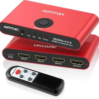 ٣ منافذ HDMI • هيكل ألومنيوم أحمر • دعم 4K@60Hz