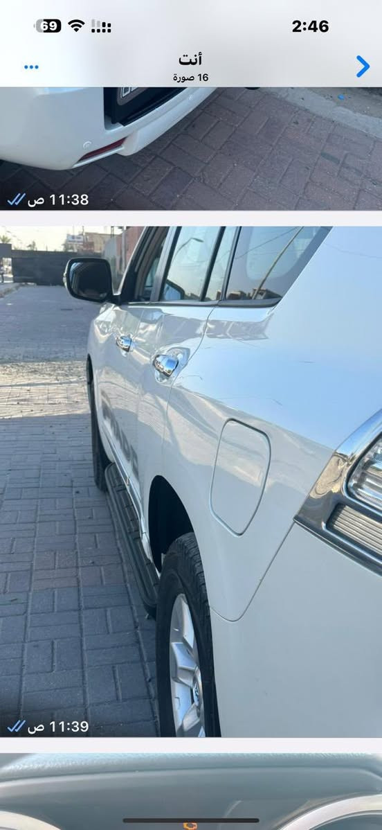 برادو موديل 2012  لون ابيض صدفي 
6 سلندر 
داخل جلد بيجي 
تشغيل عن بعد 
سبير تعليك 
شاشة مسجل تسلا حجم كبير 
السعر 270 وبيه مجال

***********
مكان السيارة بغداد
