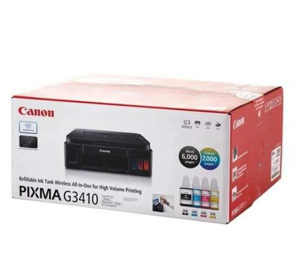 السلام عليكم
#للبيع 

#طابعة CANON PIXMA G3410

🖨️ طابعة لاسلكية متعددة الوظائف (طباعة – نسخ – مسح ضوئي)
💧 نظام خزان حبر قابل لإعادة التعبئة
🖤 سعة الطباعة:
• الأسود: 6000 صفحة
• الألوان: 7000 صفحة

📱 تعمل مع: Windows – iPhone – Android

💰 السعر: 160 ألف وبيه مجال بسيط 

🛑الطابعة مستخدمة يومين فقط جديدية يعيني فقط كسر باكيت🆕 
📞 للمراسلة او الاتصال ***********
