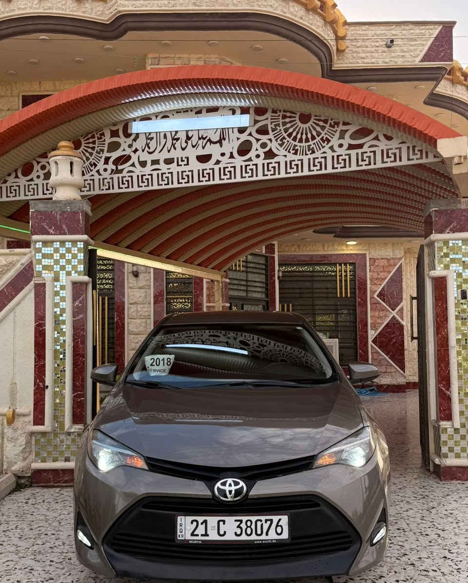 السلام عليكم 
TOYOTAكورلا2018لونً مميز جكليتي مواصفاتLE ماشيه66الف ميل
استخدام شخصي من شحن على أيد وحدا 
رقم السليمانية إنكليزي الجديد بسمي ضرر السياره قطعتين بونيد مبدل جاملغ السكن نفسه مصلح بدون قطره دواخل شاصي بطانه قاعدا دبل مكفول السونار كدامك بالمنشور اضافه رقم شاصي كدامك 
2T1BURHE6JCO61913548🌌مواصفات 
محرك1800المرغوب محرك كير وضع شركه برغي مامفتوح تبريد ويه السويج ثلج ❄️ شاشه كبير كامرا داخل الشاشه 
الداخل لونين سقف رصاصي الدشبول اسود لايتات عالي ناصي ثلجي كشنات جلد تبريد بيانو ستيرن تحكمات جهتين  رادار حجر صلنصه كله بلاد صدر امامي خلفي جديد تخم تاير جديد سياره مابيها نقص ألف دينار باقي التفاصيل على الاتصال   ***********.    ولسعر 133 مجال حك جيه.
