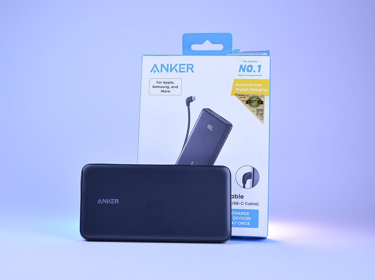 ضمان سنتين
باور بانك Anker Zolo (10K, 22.5W)
السعة: تبلغ سعته 10,000 مللي أمبير في الساعة.  
الطاقة: يدعم الشحن عالي السرعة بقدرة تصل إلى 22.5 واط.  
المنافذ والكابلات: يحتوي على منفذ USB-C ومنفذ USB-A، بالإضافة إلى كابل USB-C مدمج بزاوية 90 درجة.  
ميزة الشحن المتعدد: يمكنه شحن 3 أجهزة في وقت واحد باستخدام جميع المنافذ والكابل المدمج.  
التصميم: يتميز بتصميم نحيف وعملي مع كابل مدمج يسهل حمله واستخدامه دون الحاجة لكابلات إضافية.  
التوافق: متوافق مع أجهزة Apple و Samsung


**إذا كنت صاحب هذا الإعلان وتريد حذفه لأي سبب، رجاءا أرسل رسالة إلى الدعم الفني**