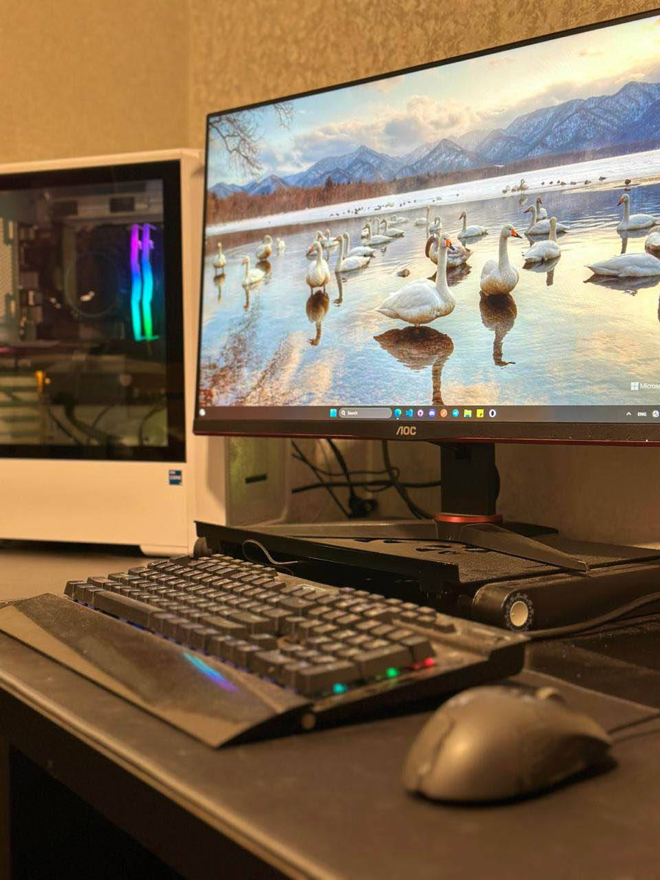 السلام عليكم..
كيس حاسبة للبيع (بدون ملحقات)، مواصفات مرتبة وتشغل كل الألعاب بدقة عالية. الكيس نظيف واستخدام قليل.
المواصفات:
• المعالج: Intel Core i5-12400F
• كرت الشاشة: GIGABYTE RTX 3060 Ti (نسخة 3 مراوح)
• المذربورد: GIGABYTE B660M
• الرام: T-FORCE RGB 16 GB DDR4
• التخزين: SSD 120GB للنظام + HDD 1TB للخزن
• الباور سبلاي: 700W FSP (80 Plus)
• الكيس: Cougar أبيض جامة جانبية ومراوح RGB.
المكان: بغداد - الاعظمية
السعر: 850 ألف دينار (وبيها مجال بسيط للشراي)
للتواصل:  *********** بغداد, العراق
