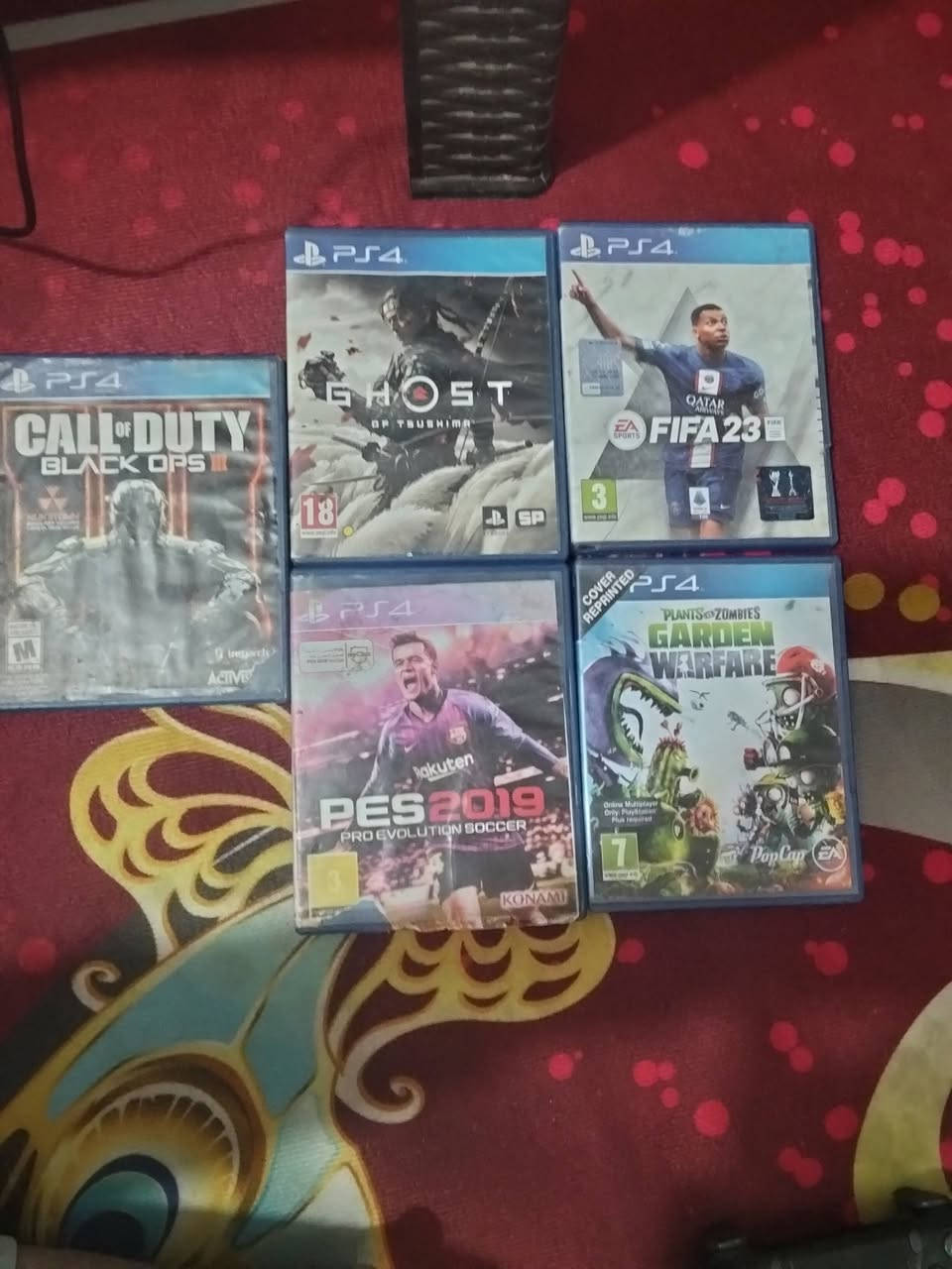 بلي 4 هارد 500 نظام 13.2 مع جوستك اثنين اصلي مع 5 اقراص جهاز سلم مامفتوح السعر 250 بغداد البلديات يوجد توصيل***********
