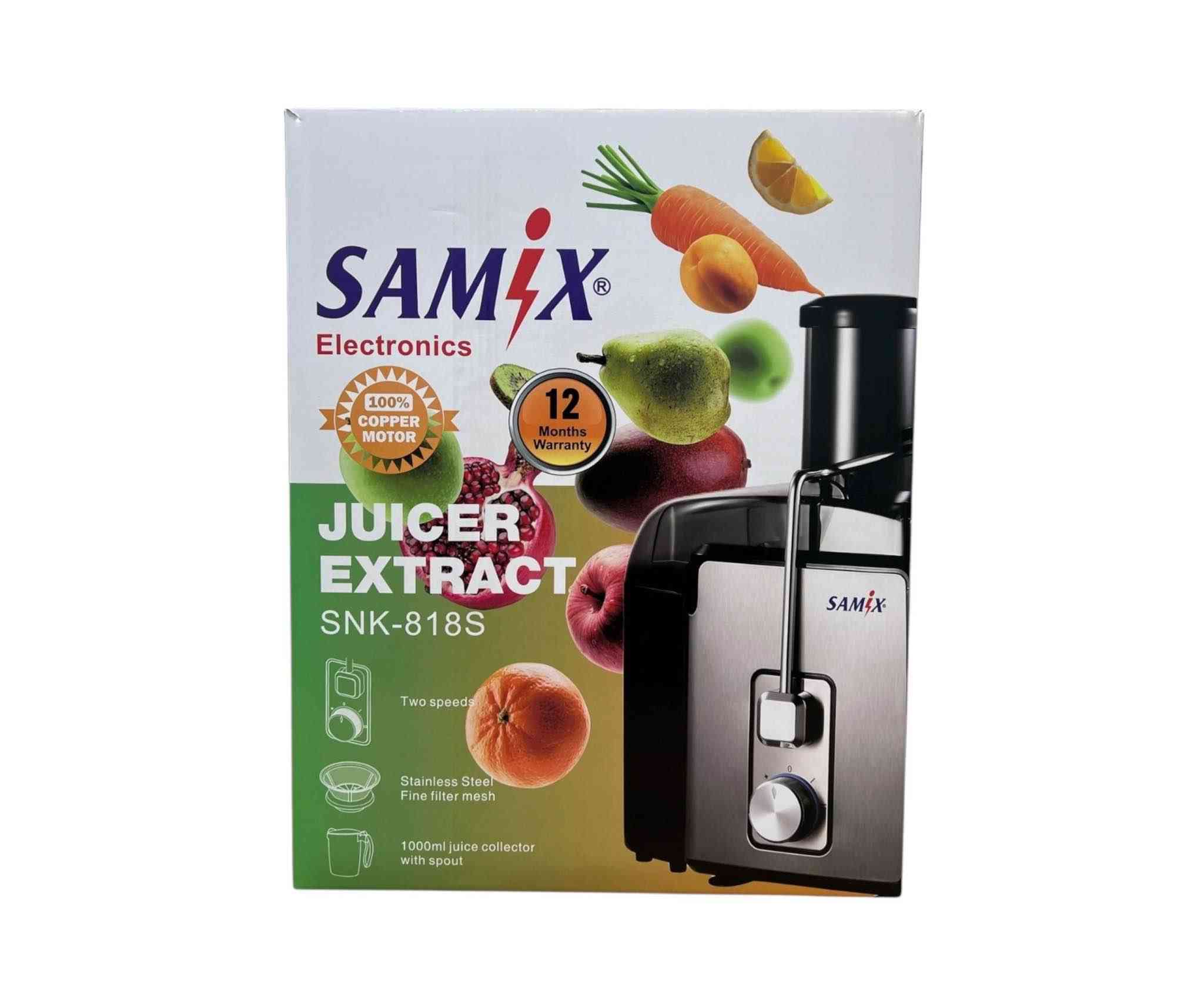 معصارة الفواكه ماركة SAMIX

المميزات

محرك نحاسي قوي بقدرة 700 واط

يمنحك أداءً فائقًا لاستخلاص أكبر كمية من العصير بسرعة وكفاءة، مع نظام حماية من ارتفاع الحرارة لضمان عمر طويل للجهاز

فوهة إدخال واسعة 75 ملم

تصميم واسع يسمح بإدخال الفواكه والخضروات كاملة دون الحاجة إلى التقطيع المسبق، مما يوفر الوقت والجهد

سرعتان لاستخلاص العصير

السرعة الأولى: مناسبة للفواكه الطرية مثل البرتقال، البطيخ، والعنب

السرعة الثانية: مثالية للفواكه والخضروات الصلبة مثل الجزر، التفاح، والزنجبيل

فلتر شبكي من الستانلس ستيل

مصنوع من الفولاذ المقاوم للصدأ، مما يضمن استخلاص عصير نقي وصحي دون شوائب

حاوية لب كبيرة بسعة 1200 مل

تتيح لك تحضير كميات كبيرة من العصير دون الحاجة إلى تفريغ اللب باستمرار

سهولة التنظيف والتخزين

أجزاء العصارة قابلة للفك والتركيب، مما يجعل تنظيفها سريعًا وسهلاً

تحتوي على وعاء لب قابل للإزالة لتسهيل عملية التنظيف

تصميم أنيق ومتين

هيكل من الستانلس ستيل عالي الجودة يمنح العصارة مظهرًا عصريًا وأنيقًا

قاعدة ثابتة تمنع الاهتزاز أثناء التشغيل

تشغيل آمن وسهل الاستخدام

مزودة بقفل أمان يمنع التشغيل غير المقصود

قاعدة مقاومة للانزلاق لضمان استقرار الجهاز أثناء الاستخدام

ضمان لمدة سنة من تاريخ الشراء

المواصفات الفنية

الجهد الكهربائي: 220-240V، 50-60Hz

سعة حاوية العصير1000 مل

مادة الفلتر والإطار ستانلس ستيل ناصرية, ذي قار


**إذا كنت صاحب هذا الإعلان وتريد حذفه لأي سبب، رجاءا أرسل رسالة إلى الدعم الفني**