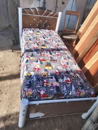 سرير حديد • دوشك سفنج ضغط عالي • حله شارع 60