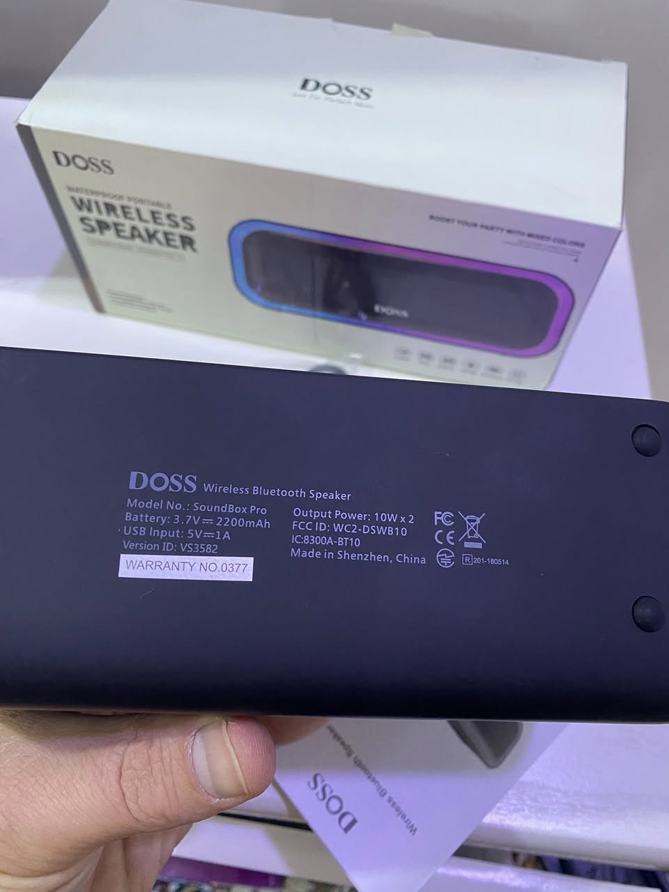 سبیکر عملاق ‎دوس مكبر صوت بلوتوث ساوند بوكس برو مع صوت ستيريو 20 واط، صوت جهوري اضافي نشط، مقاوم للماء بدرجة IPX6، اقتران تي دبليو اس، اضواء متعددة الالوان، وقت تشغيل 20 ساعة، محمول للاماكن الخارجية -  للبیع ،اول تم 30 جدید


**إذا كنت صاحب هذا الإعلان وتريد حذفه لأي سبب، رجاءا أرسل رسالة إلى الدعم الفني**