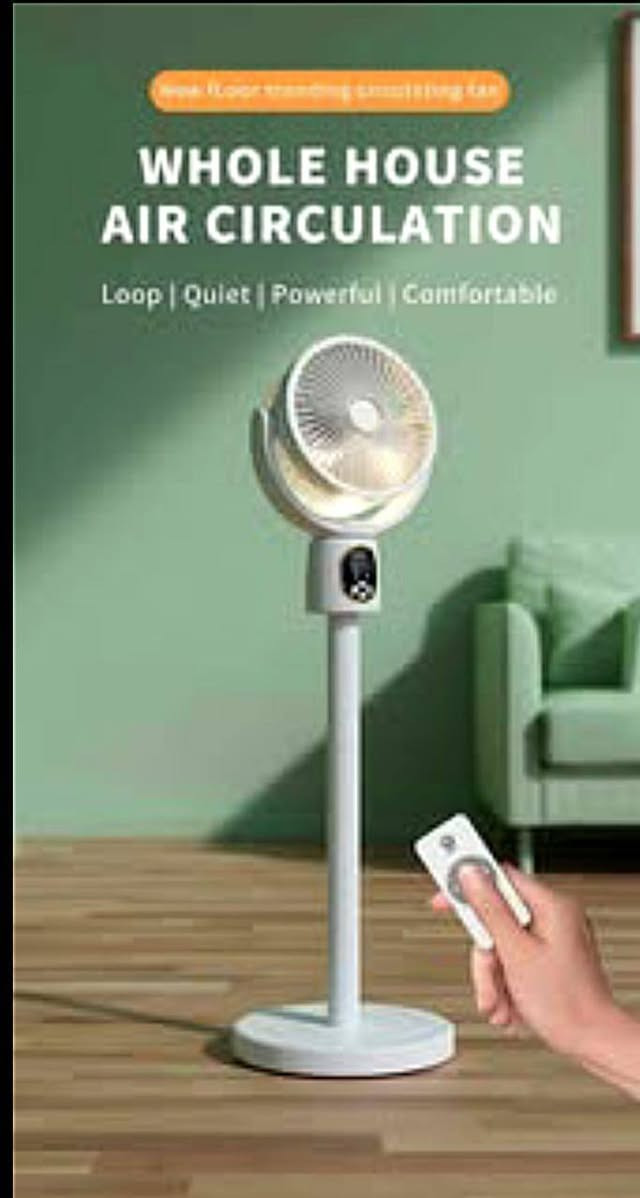 ☢️مروحة شحن قابله للطي والتعديل، وأنارة بنفس الوقت حيث يمكن تعديل ارتفاعها لتكون مروحة مكتب أو مروحة أرضية. 
تعمل المروحة ببطارية مدمجة قابلة لإعادة الشحن عبر منفذ USB، مما يجعلها لاسلكية ومحمولة. 
تأتي مع جهاز تحكم عن بعد للتحكم في جميع وظائفها عن بعد. 
تحتوي على شاشة رقمية تعرض مستوى الطاقة وسرعة المروحة والمؤقت. 
تتميز بوجود ضوء LED مدمج مع مستويات سطوع مختلفة، مما يجعلها مفيدة كأنارة ليلية


**إذا كنت صاحب هذا الإعلان وتريد حذفه لأي سبب، رجاءا أرسل رسالة إلى الدعم الفني**