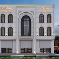 تصميم بناية تجارية على ثلاثة شوارع بمساحة 13.5×15 متر   يعتمد نمط التص...