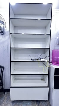 فاترينات خشب للبيع فاترينة رفوف عدد 4  فاترينة رفوف زاوية عدد 1 فاترين...