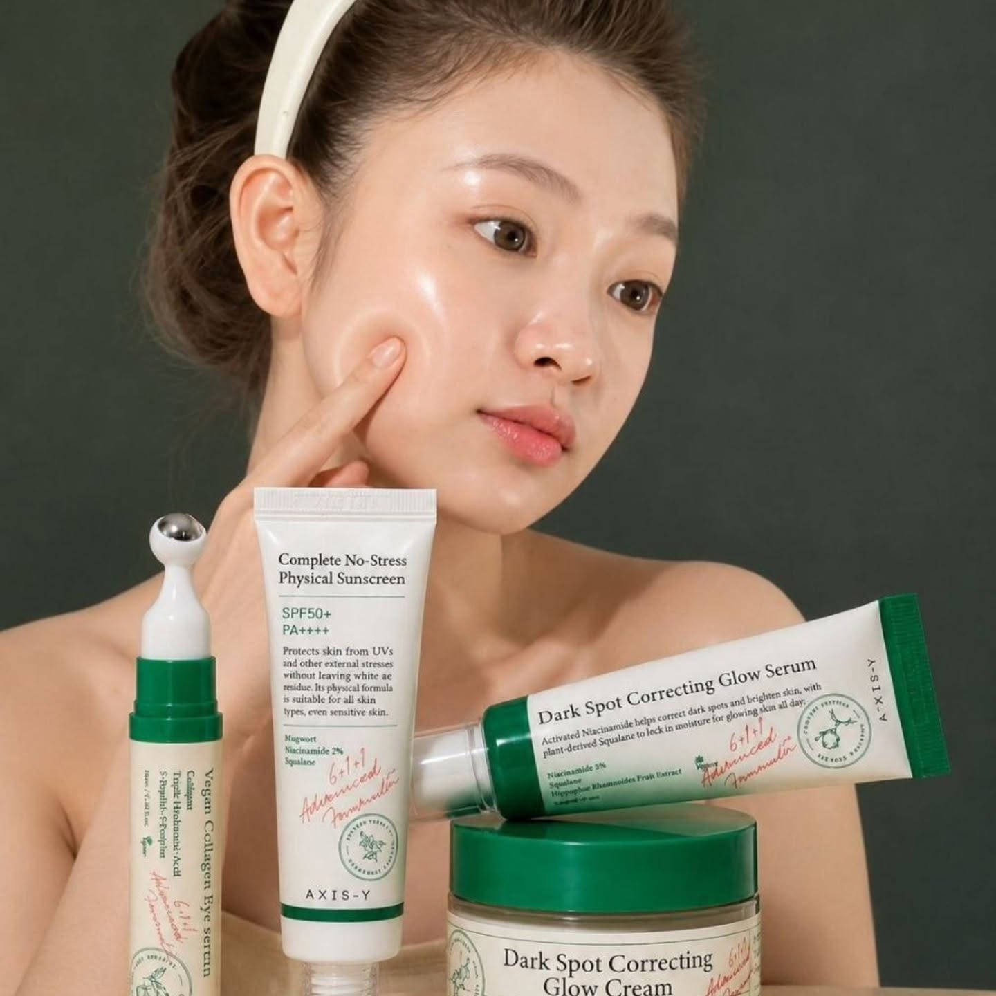 🌿 روتين AXIS-Y الكوري المتكامل 🇰🇷✨
💧 سيروم AXIS-Y Dark Spot Correcting Glow Serum ✔️ يعالج التصبغات وآثار الحبوب ✔️ يوحد لون البشرة ويمنحها إشراقة طبيعية 

✨ كريم AXIS-Y Dark Spot Correcting Glow Cream ✔️ ترطيب عميق وتفتيح للبقع الداكنة ✔️ يقوي حاجز البشرة ويهدئ التهيج 

👁️ سيروم العين AXIS-Y Vegan Collagen Eye Serum ✔️ يقلل الهالات السوداء والانتفاخ ✔️ يرطب ويخفف الخطوط الدقيقة حول العين 

☀️ واقي الشمس AXIS-Y Complete No-Stress Sunscreen ✔️ حماية عالية من أشعة UVA & UVB ✔️ يرطب البشرة دون ملمس دهني


**إذا كنت صاحب هذا الإعلان وتريد حذفه لأي سبب، رجاءا أرسل رسالة إلى الدعم الفني**